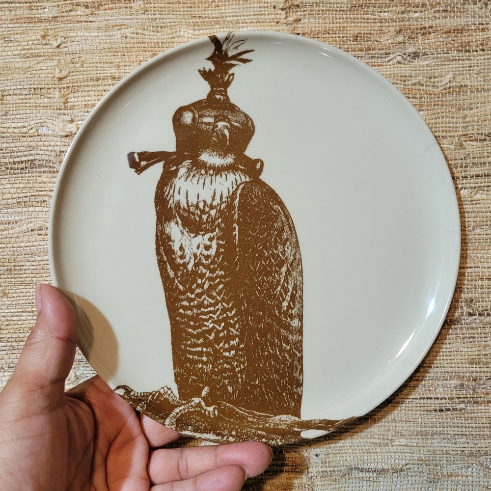 Set of 5 Rare Thoman Paul Hooded Falcon 9" Melamine Plates